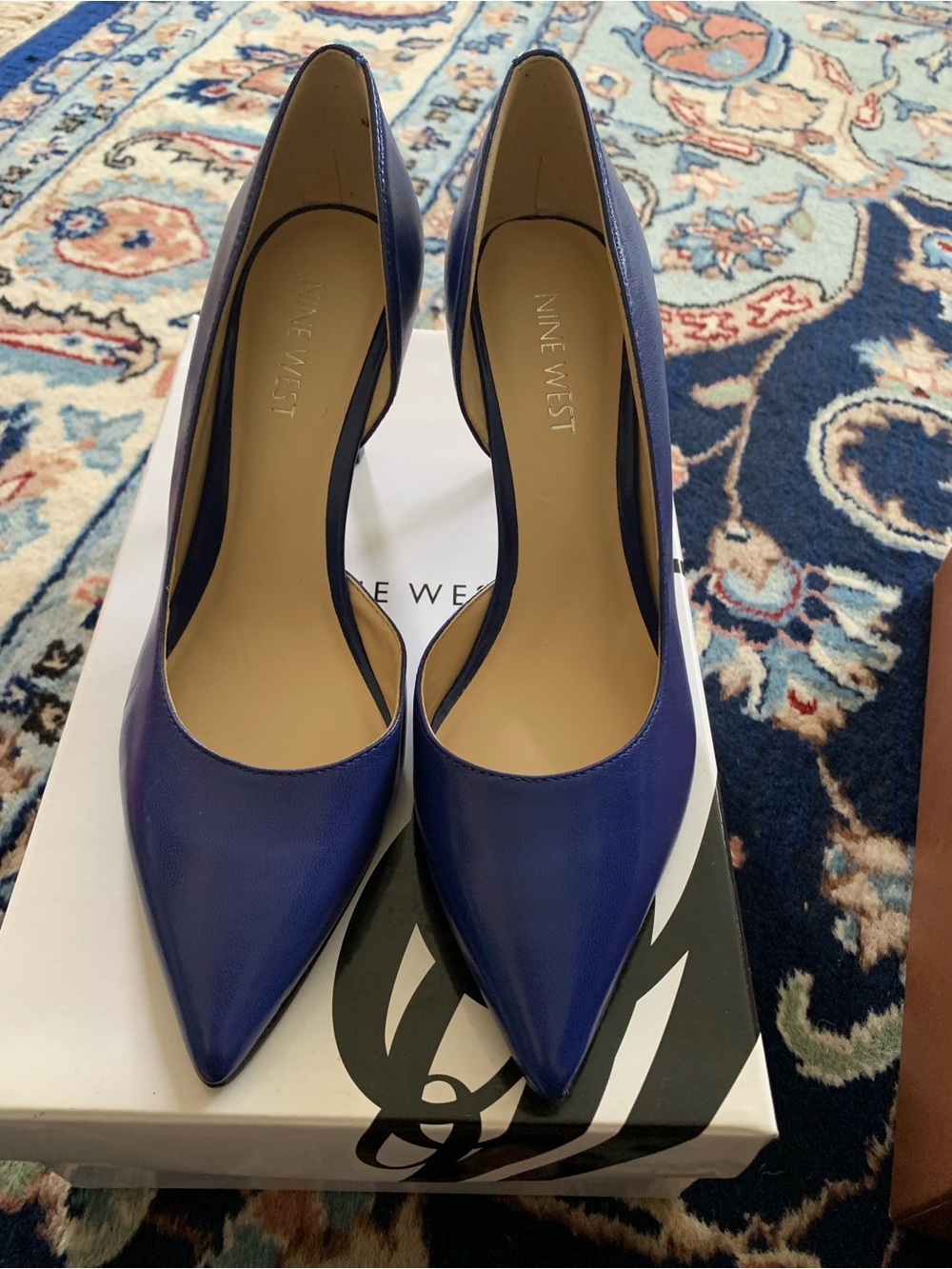Nine West Royal Blue Pointed-Toe Pumps